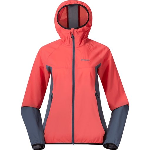 Foto de Bergans Chaqueta Mujer - Vaagaa Windbreaker - peachy red/granite blue