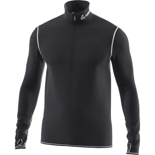 Foto de Löffler Camiseta Interior Manga Larga Hombre - Windstopper® Halfzip Transtex® Light - negro/blanco 991