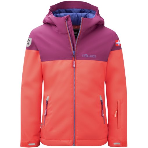 Foto de Trollkids Chaqueta Esquí Niña - Hallingdal - Radiant Red/Bright Berry/Dark Purple