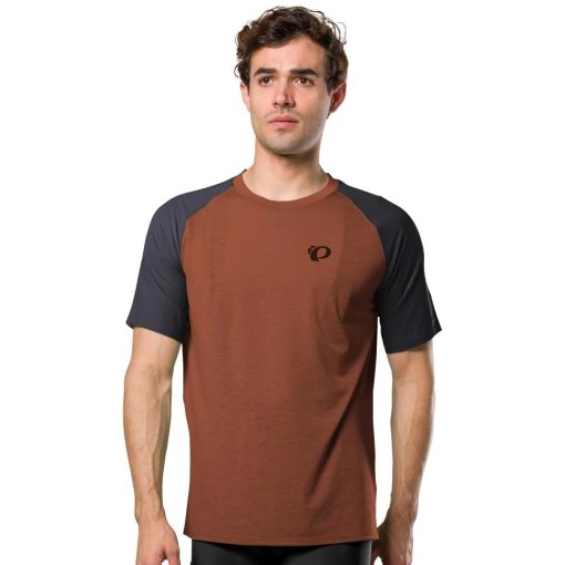 Productfoto van PEARL iZUMi Expedition Merino Fietsshirt Heren 11122409 - root beer/black - AFH