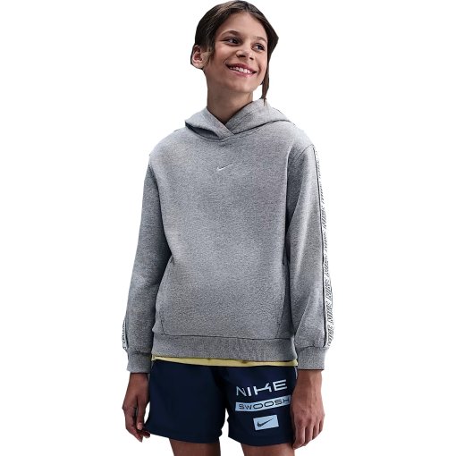 Foto de Nike Sudadera con capucha Niños - Sportswear Club+ Fleece - dark grey heather/white/white HQ9321-063