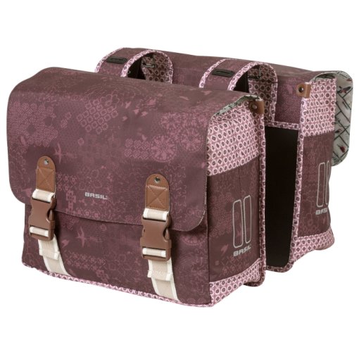 Produktbild von Basil Bohème Double Bag Fahrradtasche (Paar) - 2x17.5L - fig red