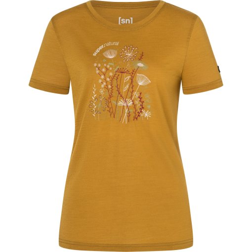 Photo produit de SUPER.NATURAL Rock Flowers T-shirt femmes - Dried Tobacco/Various