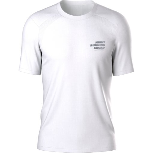 Picture of Compressport Performance Running T-Shirt Men - Night Running Squad - blanc de blanc