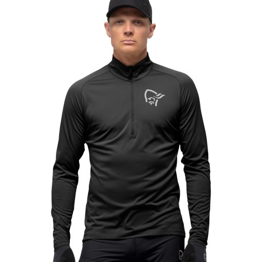 Foto de Norrona Camiseta de Manga Larga Hombre - fjørå equaliser Zip Top - Caviar