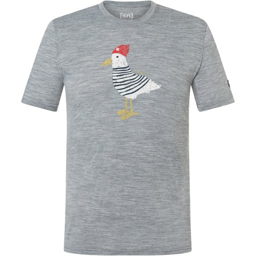 Image de SUPER.NATURAL Johnny T-shirt pour hommes - Cashmere Grey Melange/Various