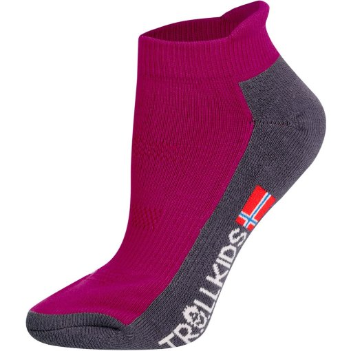 Photo produit de Trollkids Chaussettes Enfant - Hiking Low Cut II - 2 Paires - Berry