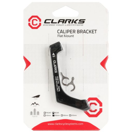 Foto de Clarks Adaptador de Pinza de Freno - Postmount en Flatmount - Trasero - 160mm - negro