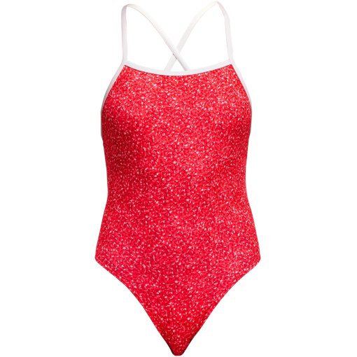 Productfoto van Funkita Tie Me Tight Eco Eendelig badpak voor dames - Hot Coals