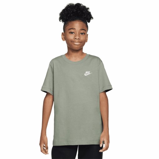 Image of Nike Futura Sportswear Tee Kids - spruce fog/white FZ5177-304