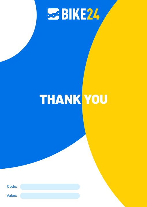 Bild von BIKE24 Geschenkgutschein - Danke