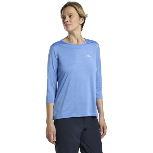 Foto de Jack Wolfskin Camiseta Mujer - Crosstrail 3/4 - mid blue