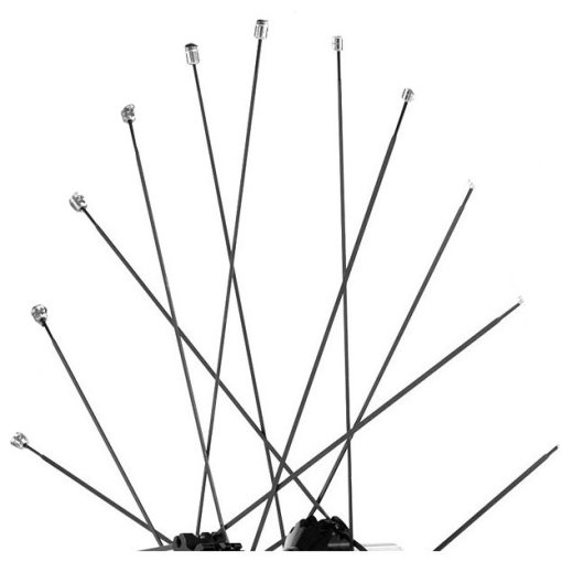 Image de Mavic Spokes 298mm for Aksium Rear Wheels - Drive Side (10 Pieces) - 10845001 - black