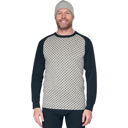 Foto de Devold Camiseta Interior Manga Larga Hombre - Signature Merino 230 - 010B Raw White/Ink