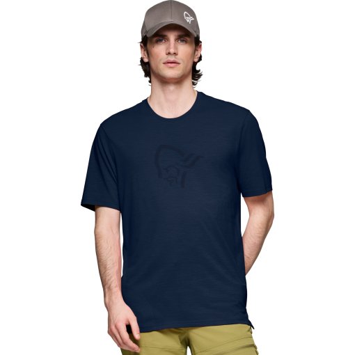 Produktbild von Norrona femund equaliser merino T-Shirt Herren - Indigo Night