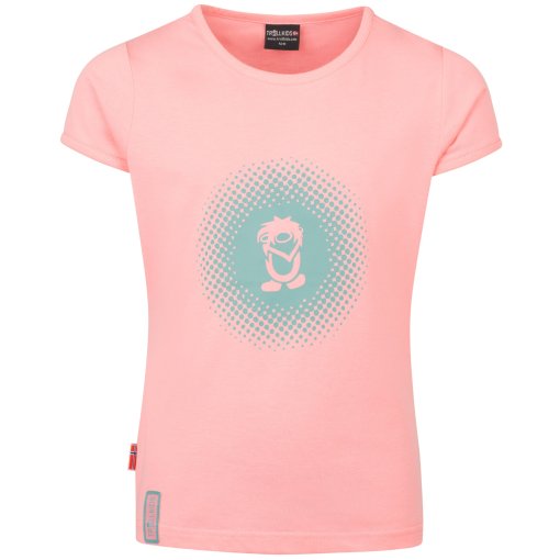 Foto de Trollkids Camiseta Niña - Logo - Peony Rose/Aqua Haze