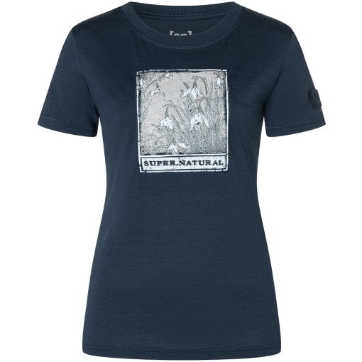 Picture of SUPER.NATURAL Snow Drops Bio J Tee Women - Blueberry/Various