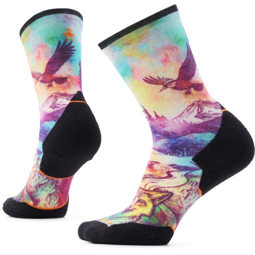 Bild von SmartWool Targeted Cushion Serene Peak Print Crew Trailrunning Socken Damen - Q65 dusty teal