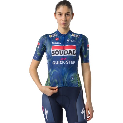 Picture of Castelli Competizione 4 Jersey Team Soudal Quick-Step Women - blue/electric lime 051