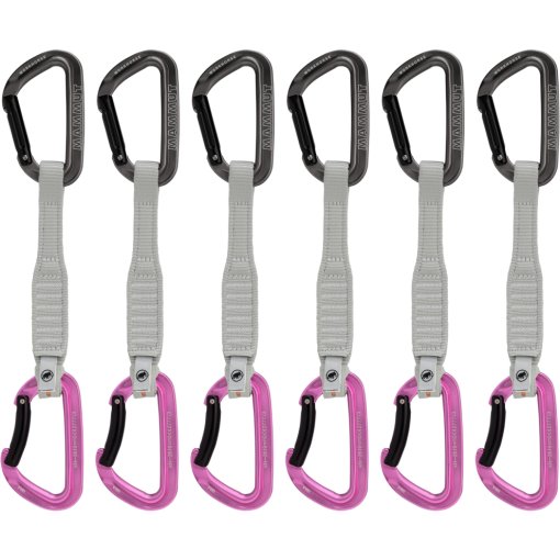 Photo produit de Mammut Dégaines Escalade - Workhorse Keylock 17 cm - Pack de 6 - grey-pink