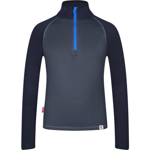 Foto de Trollkids Camiseta de Manga Larga con Cremallera Media Niño - Rauland - Electric Blue/Navy