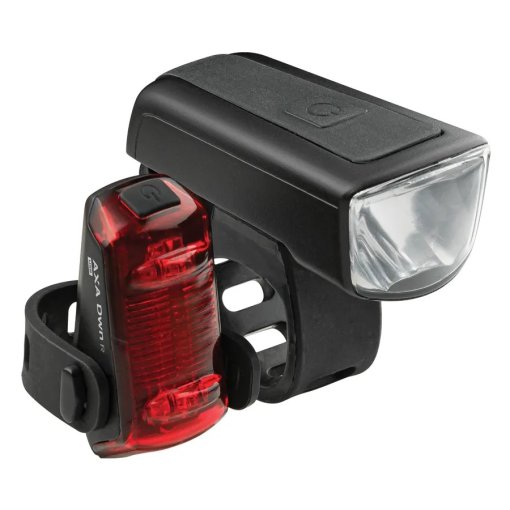 Foto de AXA Luz Bicicleta Delantera - Dwn 30 + Luz Bicicleta Trasera - Dwn Rear - negro
