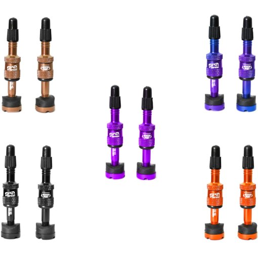 Immagine prodotto da e*thirteen Quick Fill Tire Plasma Tubeless Presta Valves - pair - 23-30mm Rim Depth