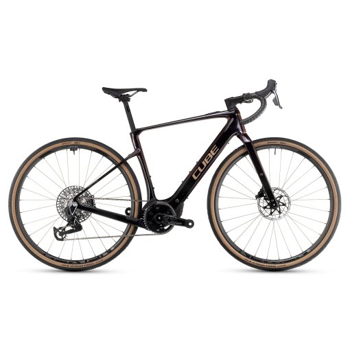 Immagine prodotto da CUBE Bici Elettrica Gravel Carbonio - NUROAD HYBRID C:62 SLT 400X - 2025 - solareclipse / bronze