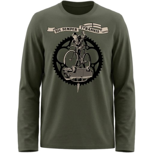 Photo produit de RTTshirts St. George T-shirt manches longues pour hommes, thème cyclisme - khaki