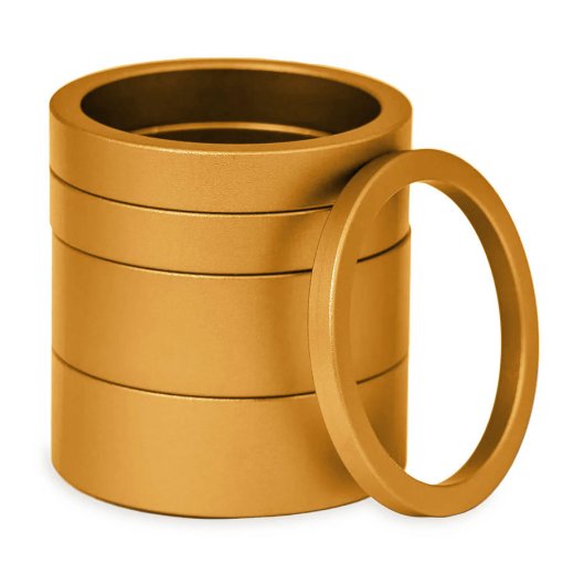 Productfoto van Chris King Balhoofd Spacer Kit - 1 1/8 inch - matte gold 50th