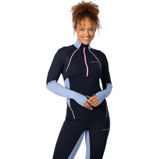 Immagine prodotto da Kari Traa Maglia Intima Maniche Lunghe Donna - Alma Half Zip - roya