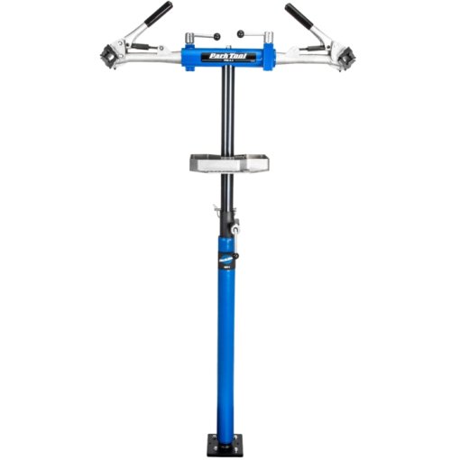Kuva: Park Tool PRS-2.4-1 kaksivartinen korjausteline, jossa on 100-3C-kiinnityskynsi