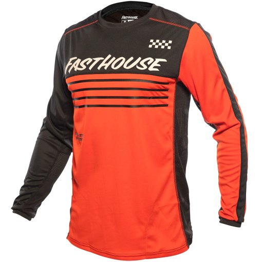 Foto de Fasthouse Maillot de Manga Larga Hombre - Classic Mercury - Negro/Rojo