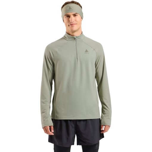 Foto de Odlo Midlayer 1/2 Zip Running Hombre - Essentials Ceramiwarm - shadow
