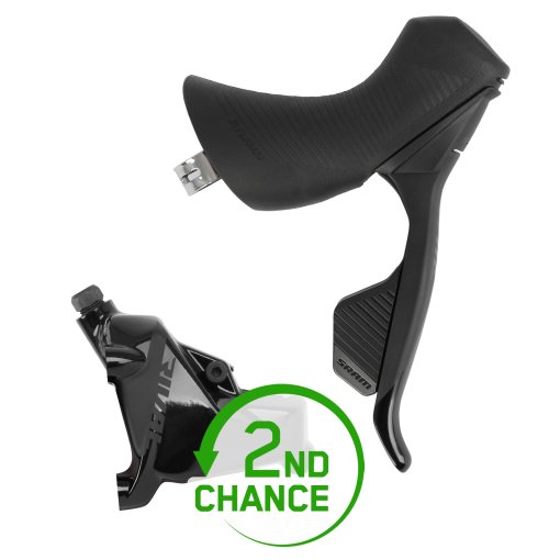 Produktbild von SRAM Rival eTap AXS HRD Brems-/Schalthebel + Hydraulische Scheibenbremse - Flat Mount - rechts | hinten | 2x12-fach - schwarz | 1750mm - Sonderangebot - B-Ware