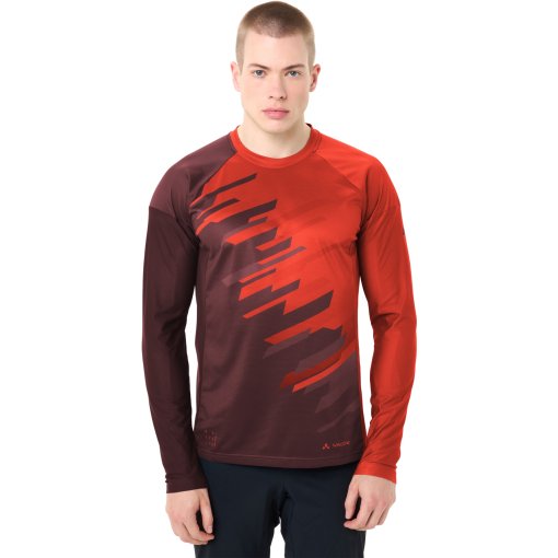Foto de Vaude Camiseta de Manga Larga Hombre - Moab VI - glowing red/black