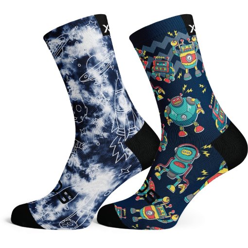 Picture of Sox Footwear Kids Combo Socks (2 Pack) - galactic &amp; robots