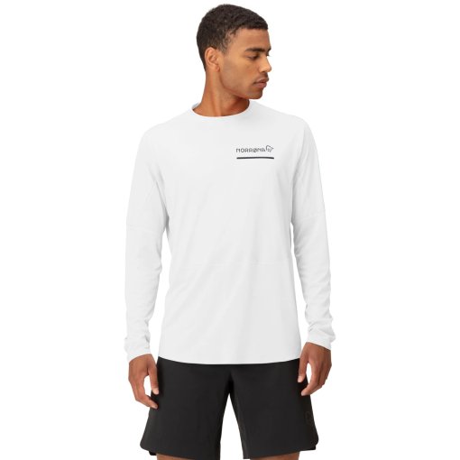 Image de Norrona T-Shirt Manches Longues Homme - senja equaliser lightweight - Snow White