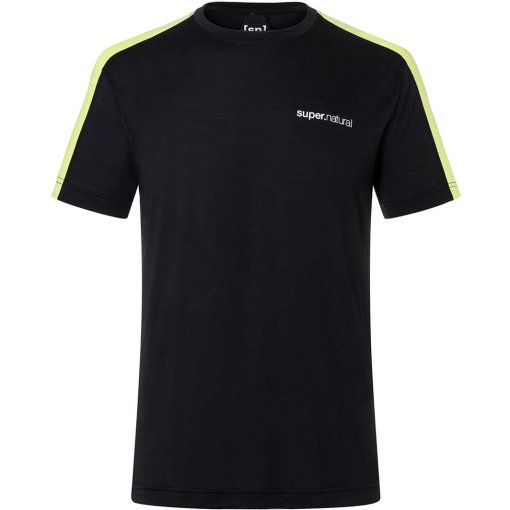 Produktbild von SUPER.NATURAL Alarm Laufshirt Herren - Jet Black/Wild Lime