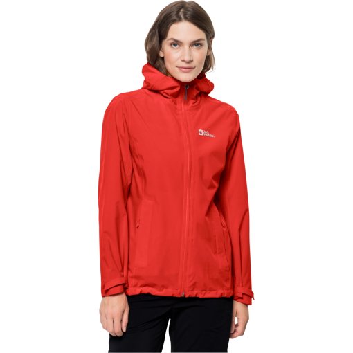Foto de Jack Wolfskin Chaqueta Impermeable Mujer - Pack &amp; Go Shell - tango orange