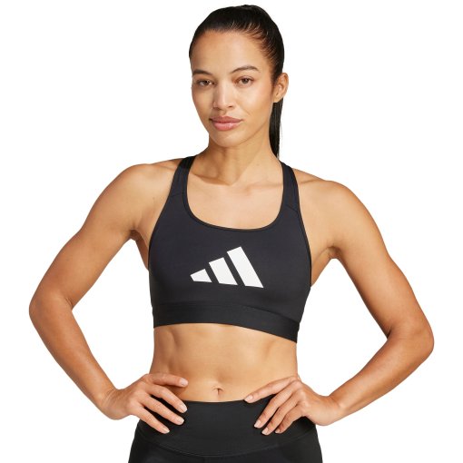 Immagine prodotto da adidas Reggiseno a sostegno leggero - Powerreact Big Logo Training - nero JG1414