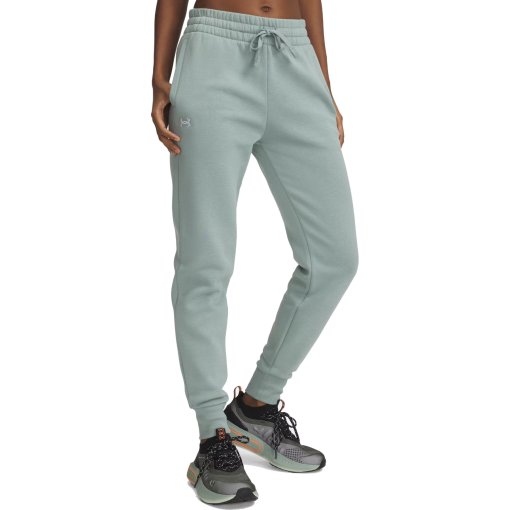 Foto de Under Armour Joggers Mujer - UA Rival Fleece - Silica Green/Blanco