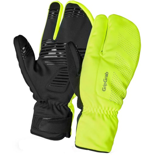 Slika izdelka GripGrab RIDE Deep Winter Lobster Vetrno odporne rokavice - Yellow hi-vis