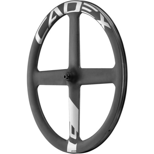 Productfoto van CADEX Aero 4 Spoke Tubeless Disc Voorwiel - 28&quot; | Carbon | Hookless | Centerlock - 12x100mm