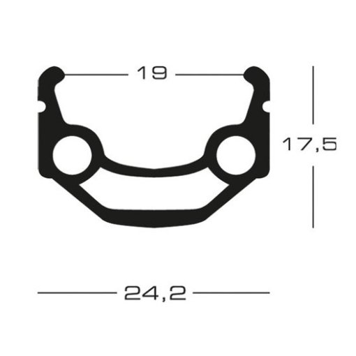 Jante en aluminium anodisé rouge pour motos vintages, 17x2.50, 36 trous, profil MT Jante en aluminium anodisé rouge pour motos vintages, 17x2.50, 36 trous, profil MT