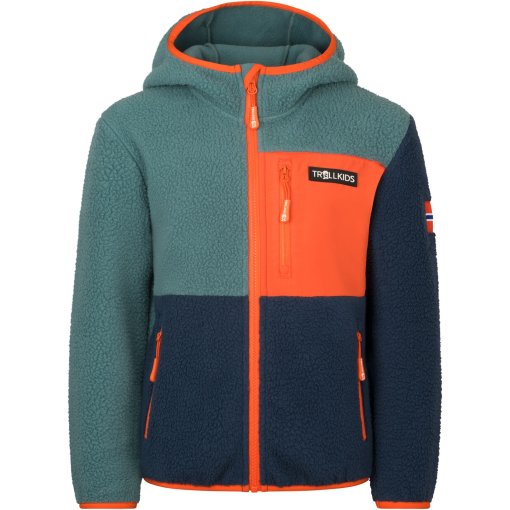 Foto de Trollkids Chaqueta Niño - Aurlandsfjord - Stormy Blue/Mystic Blue/Flame Orange