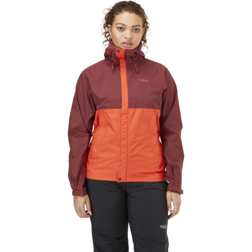 Immagine prodotto da Rab Giacca Antipioggia Donna - Downpour Eco - deep heather/red grapefruit