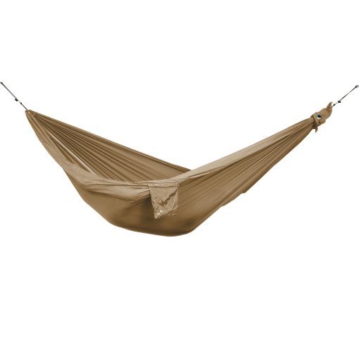 Foto de Ticket To The Moon Hamaca - Travel King Size - Recycled &amp; Blue Sign Fabric - Marrón / Marrón