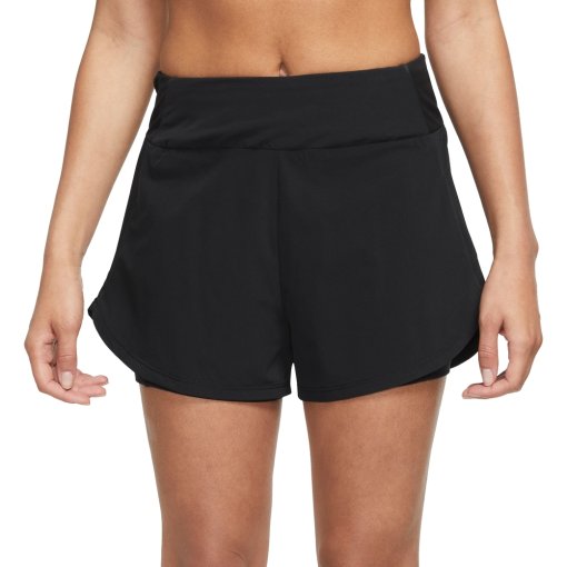 Foto de Nike Pantalon corto 5&quot; Mujer - Bliss Dri-FIT Mid-Rise - black/reflective silver DX6022-010