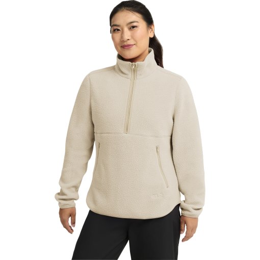 Image de Jack Wolfskin Lite Curl Half Zip Pullover pour femmes - oyster